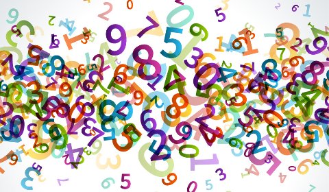 colourful collage of numerals