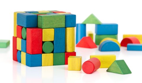 colourful building bricks